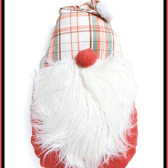 NEW RARE Novagratz Large Orange Halloween Gnome Shaped Pillow 13" x 22" - Picture 1 of 4